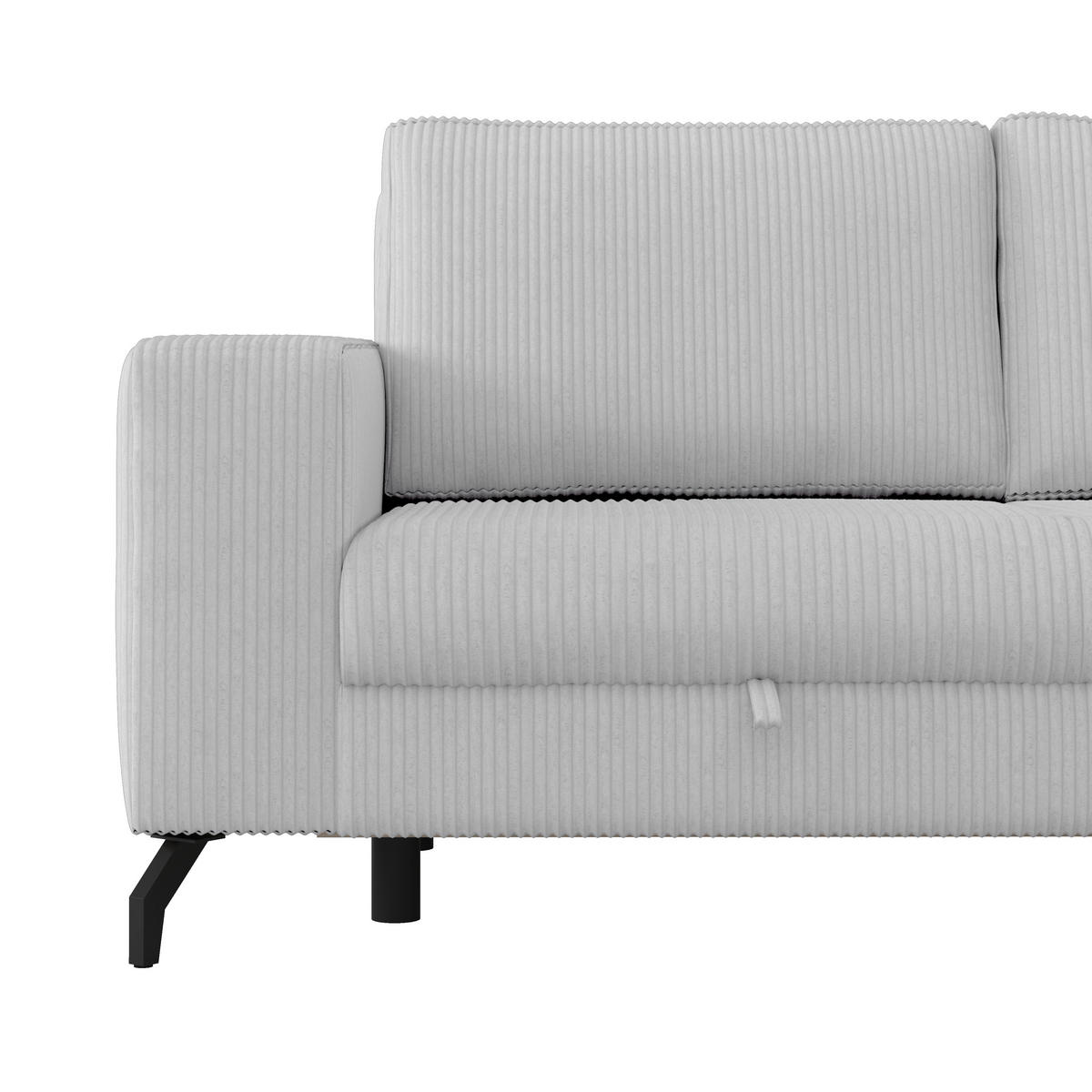 ECKSOFA Hellgrau  - Hellgrau, Trend, Textil (290/178cm) - P & B
