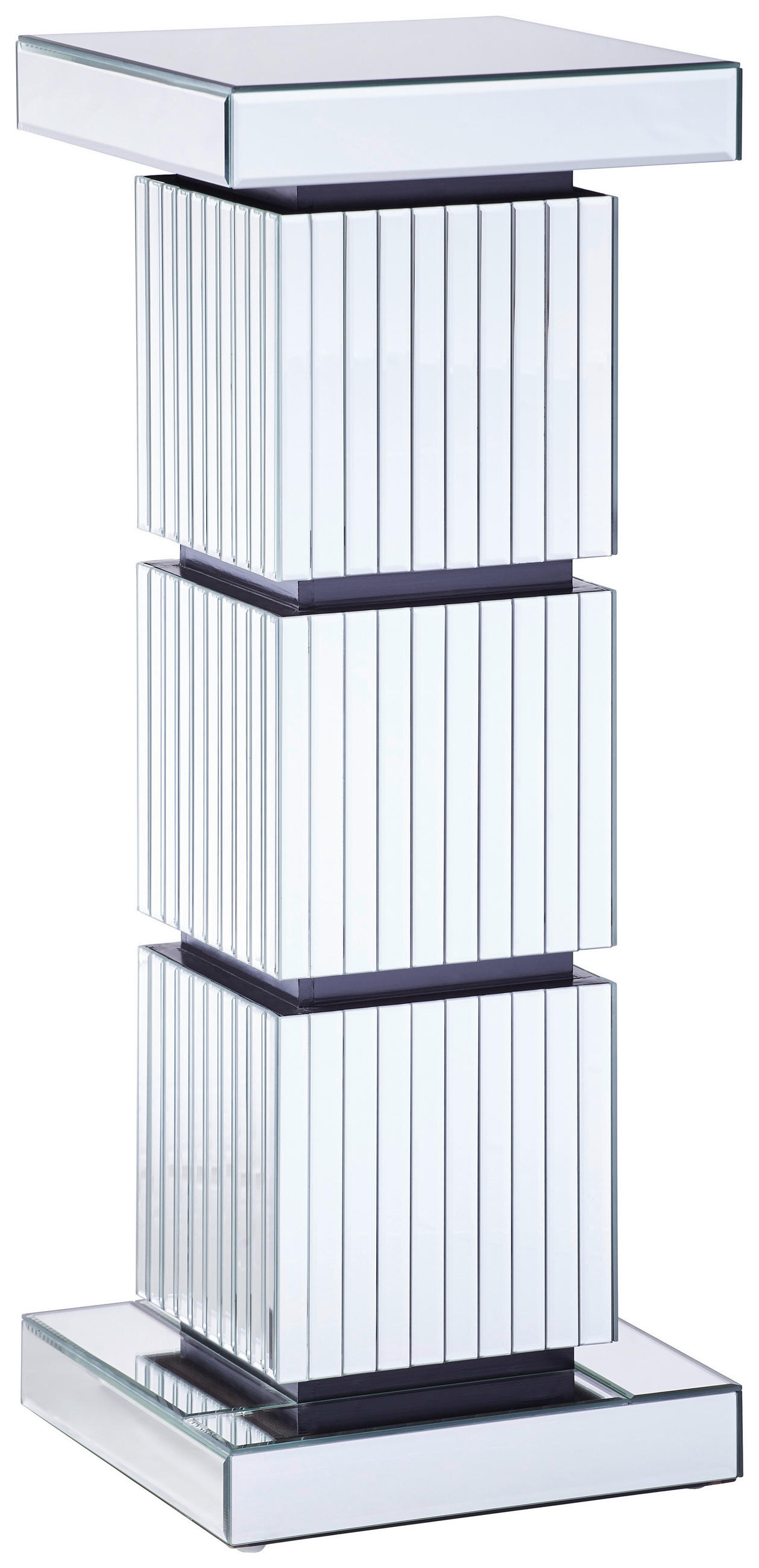 DEKORAČNÍ SLOUPEK - barvy stříbra, Design, kompozitní dřevo/sklo (30,5/79/30,5cm) - Xora