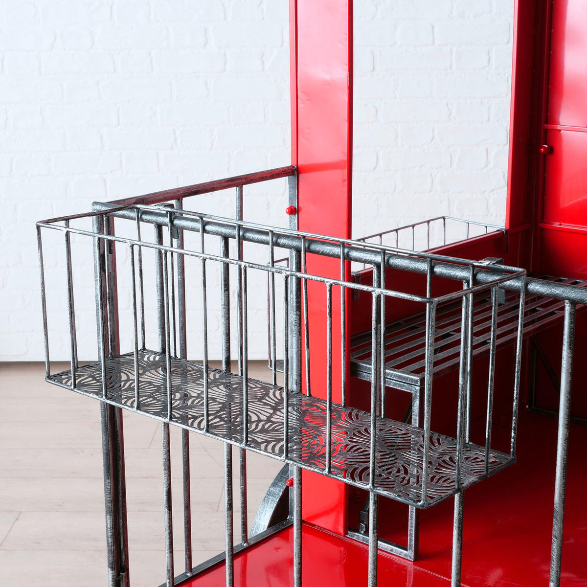 TRENULEț DECORATIV - argintiu/verde închis, Design, metal (225/115/165cm)