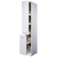 APOTHEKERSCHRANK 30/200/57 cm  in Weiß  - Alufarben/Weiß, KONVENTIONELL, Holzwerkstoff/Kunststoff (30/200/57cm) - FlexWell