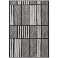 FLACHWEBETEPPICH 160/230 cm Haringey Schwarz, Weiß rechteckig  - Schwarz/Weiß, Design, Kunststoff (160/230cm)