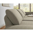 ECKSOFA  in Flachgewebe Sandfarben  255-365/175-224 cm  - Sandfarben/Schwarz, Design, Textil/Metall (255-365/175-224cm) - Dieter Knoll
