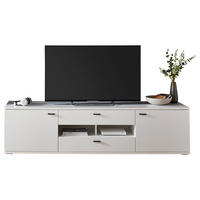 LOWBOARD Weiss  205/52/50,2 cm  - Weiss/Anthrazit, Design, Holzwerkstoff/Kunststoff (205/52/50,2cm) - Stylife
