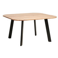 ESSTISCH in Holz 140/140/76 cm   - Schwarz/Akaziefarben, Modern, Holz (140/140/76cm) - Livetastic