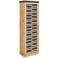 GARDEROBENSCHRANK  in 63,1/195,2/38,5 cm  - Dunkelgrau/Schwarz, LIFESTYLE, Holzwerkstoff/Metall (63,1/195,2/38,5cm) - Xora