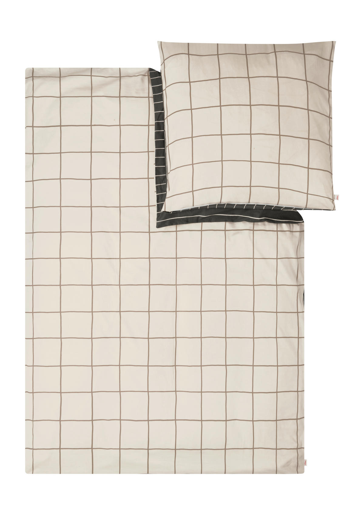 WENDEBETTWÄSCHE Makosatin 140/200 cm  - Beige/Grau, Design, Textil (140/200cm) - S. Oliver