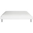 BETT 180/200 cm  in Weiß  - Alufarben/Weiß, Design, Metall (180/200cm) - Carryhome