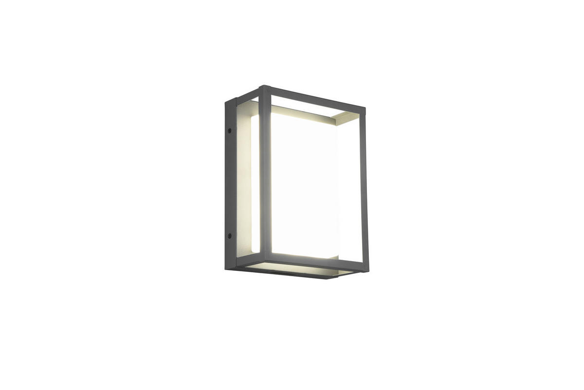 AUßENWANDLEUCHTE 18/24/5 cm   - Klar/Anthrazit, Basics, Kunststoff/Metall (18/24/5cm)