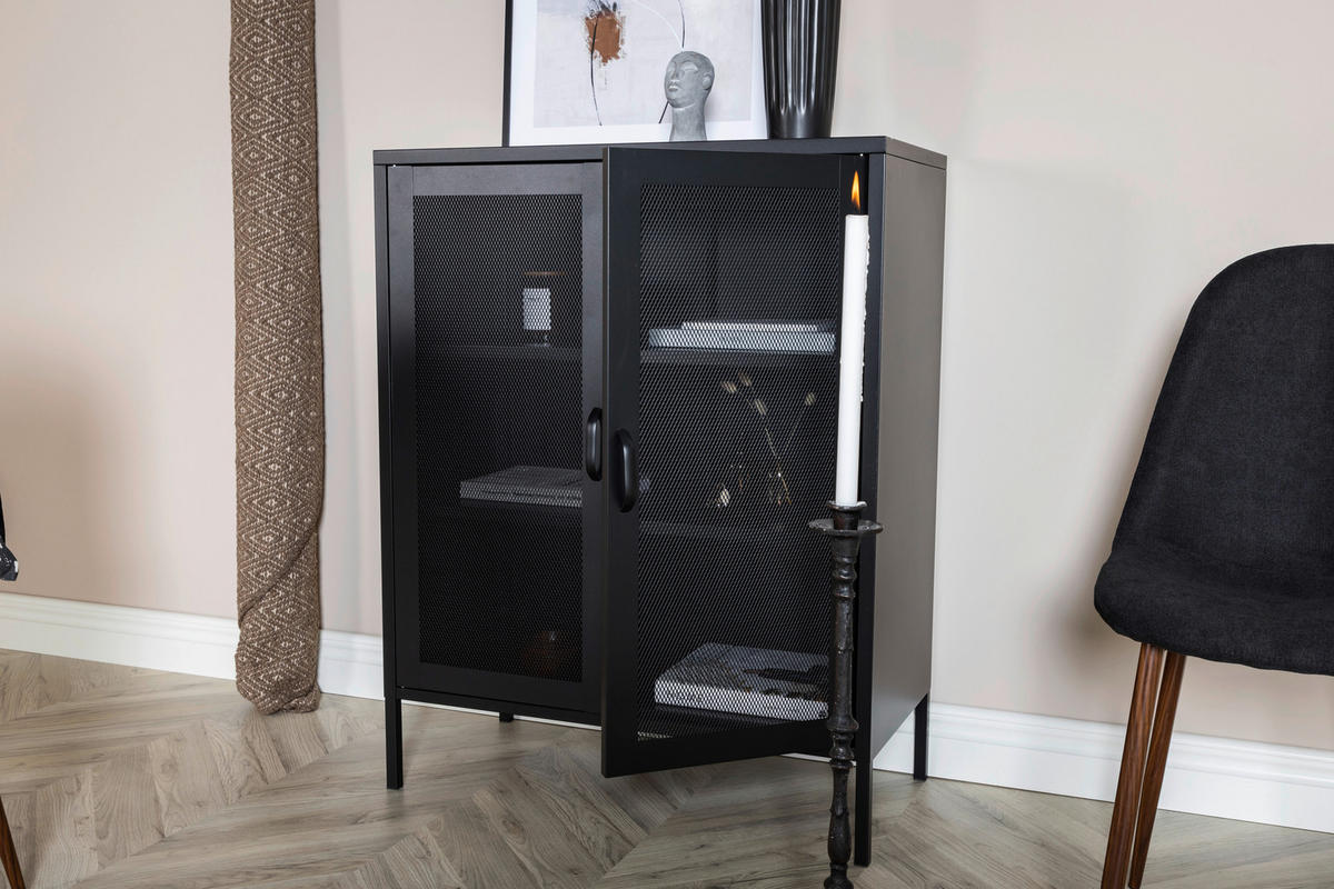 SIDEBOARD  in 80/101.5/40 cm  - Schwarz, Design, Metall (80/101.5/40cm) - Livetastic