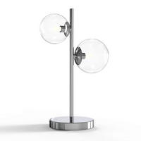 SVJETILJKA STOLNA 5107 KIMBERLY  - cappuccino/boje kroma, Design, staklo/metal (13/40cm)