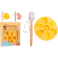 SÜTŐFORMA - krémszínű/kék, műanyag (21/21/7cm)