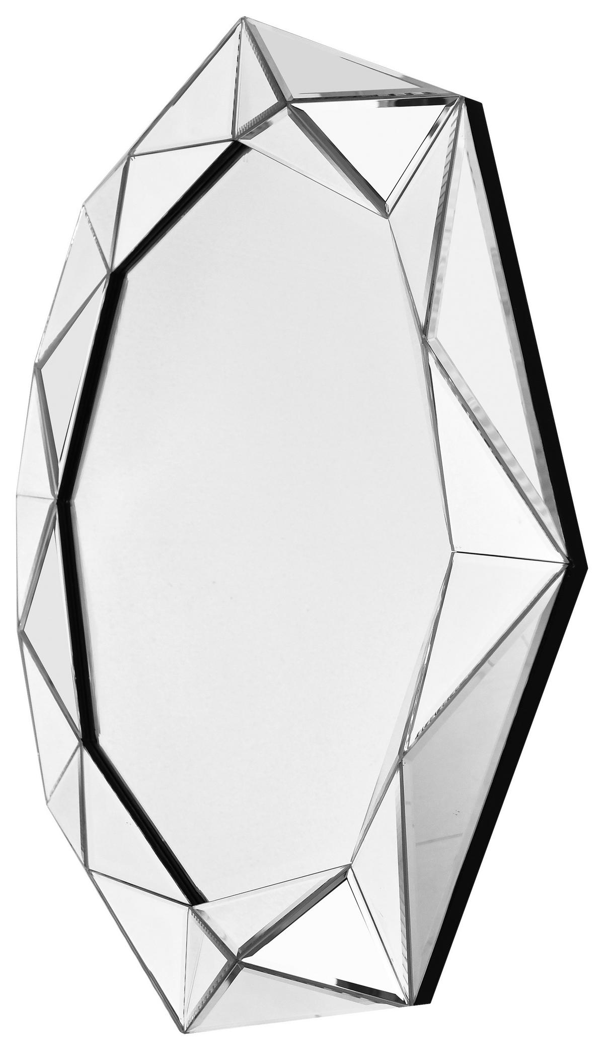 NÁSTĚNNÉ ZRCADLO 80/80/5 cm  - barvy stříbra, Basics, kov/kompozitní dřevo (80/80/5cm) - MID.YOU