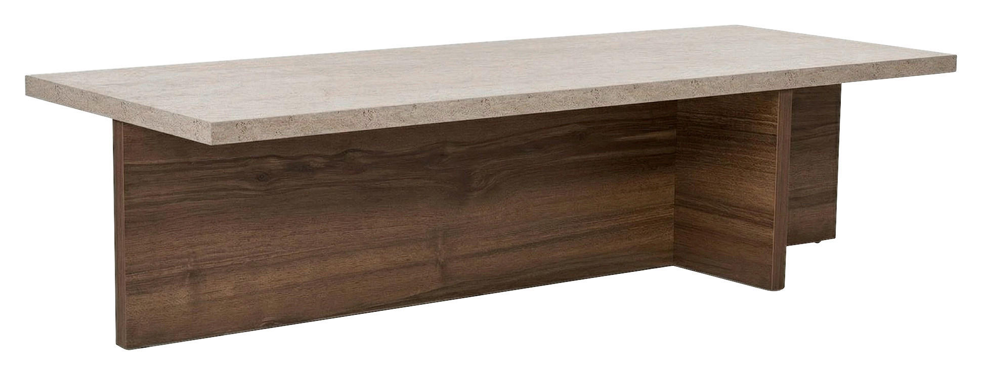 COUCHTISCH Walnussfarben, Elfenbein  - Elfenbein/Walnussfarben, MODERN, Holzwerkstoff (120/30/45cm) - MID.YOU