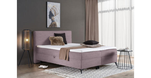 BOXBETT 180/200 cm in Lila - Lila/Schwarz, Design, Holz/Holzwerkstoff (180/200cm) - Xora