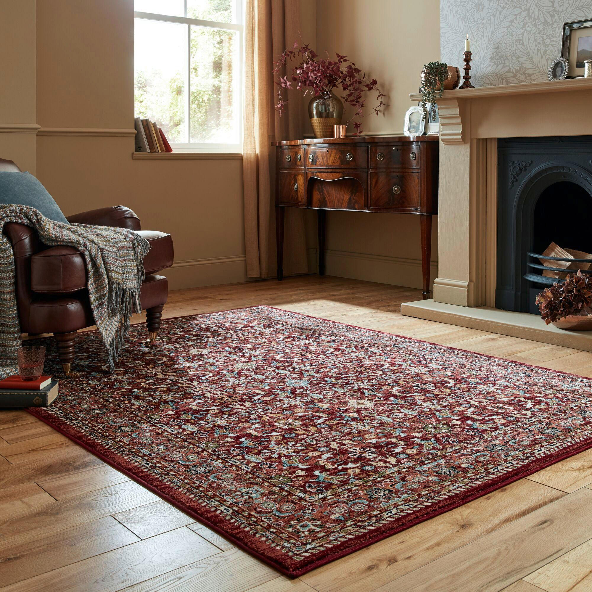 VINTAGE-TEPPICH 120/170 cm SANDFORD Rot  - Rot, KONVENTIONELL, Textil (120/170cm)