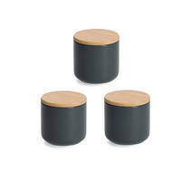 VORRATSDOSENSET  - Schwarz, Basics, Keramik (25,5/25,5/15cm) - Zeller Present