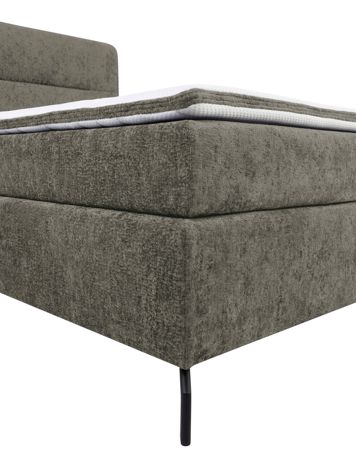 BOXSPRINGBETT 180/200 cm  in Grau  - Schwarz/Grau, Design, Textil/Metall (180/200cm) - Esposa