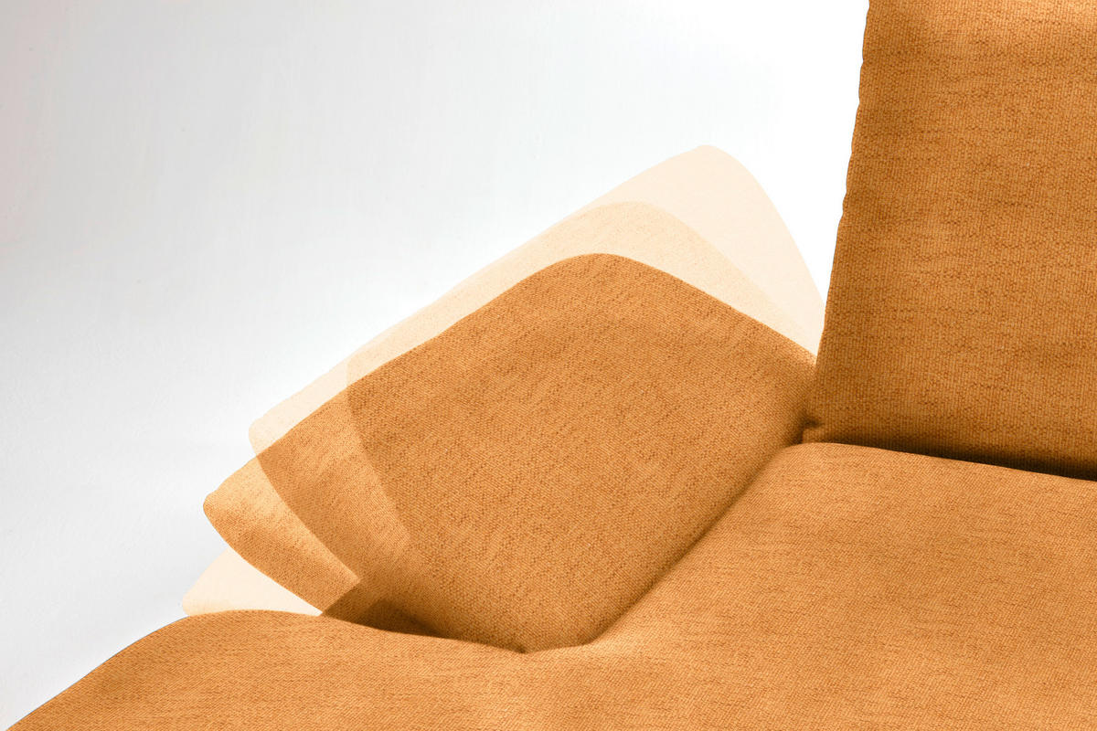 ECKSOFA in Flachgewebe Currygelb  159/314 cm  - Currygelb/Schwarz, Design, Holz/Textil (159/314cm) - Dieter Knoll