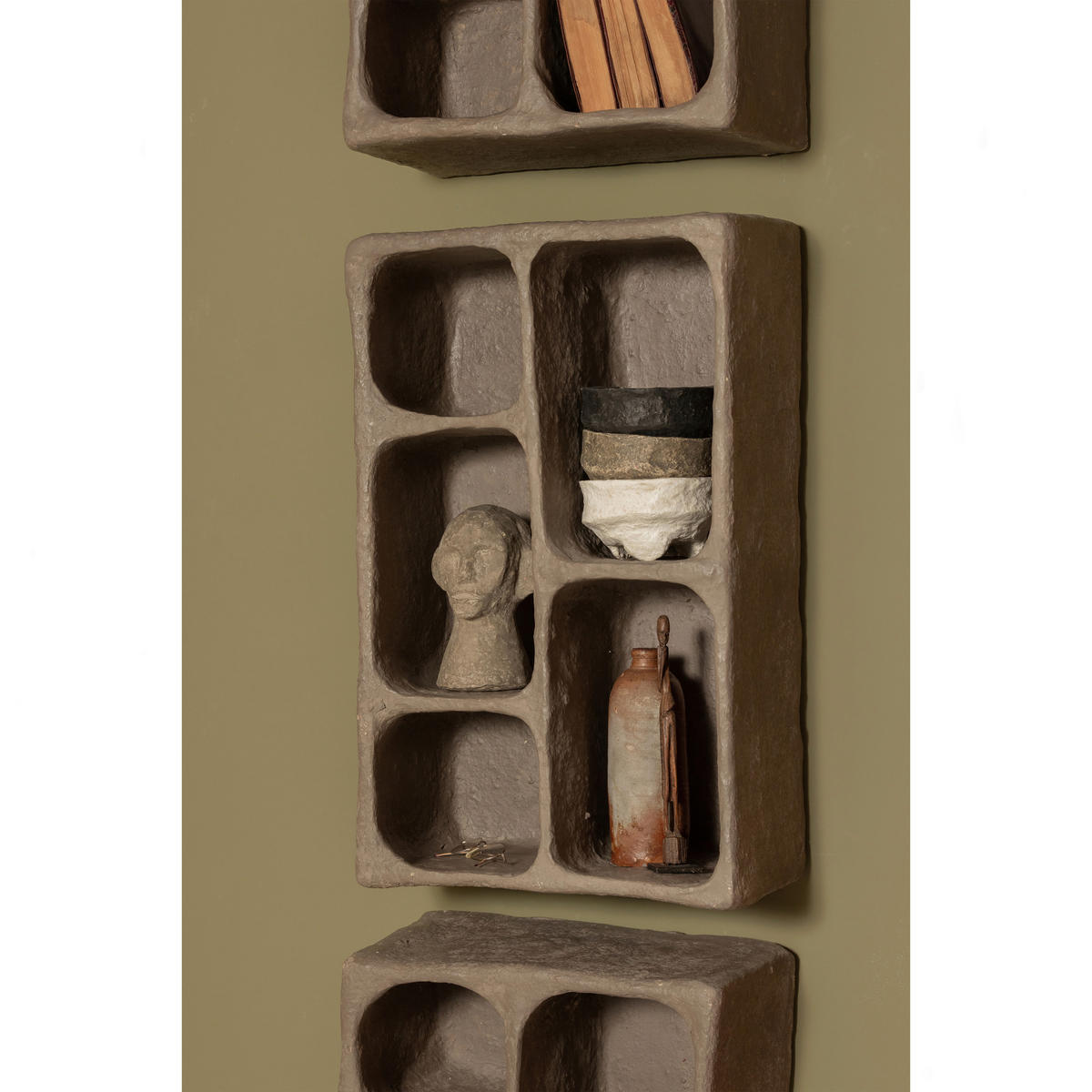 WANDREGAL  - Grau, Design, Papier (45/70/23cm) - Livetastic