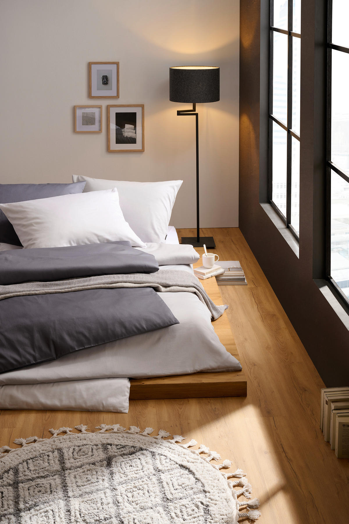 POSTELJINA 140/200 cm  TANJA  - srebrne boje, Basics, tekstil (140/200cm) - Novel