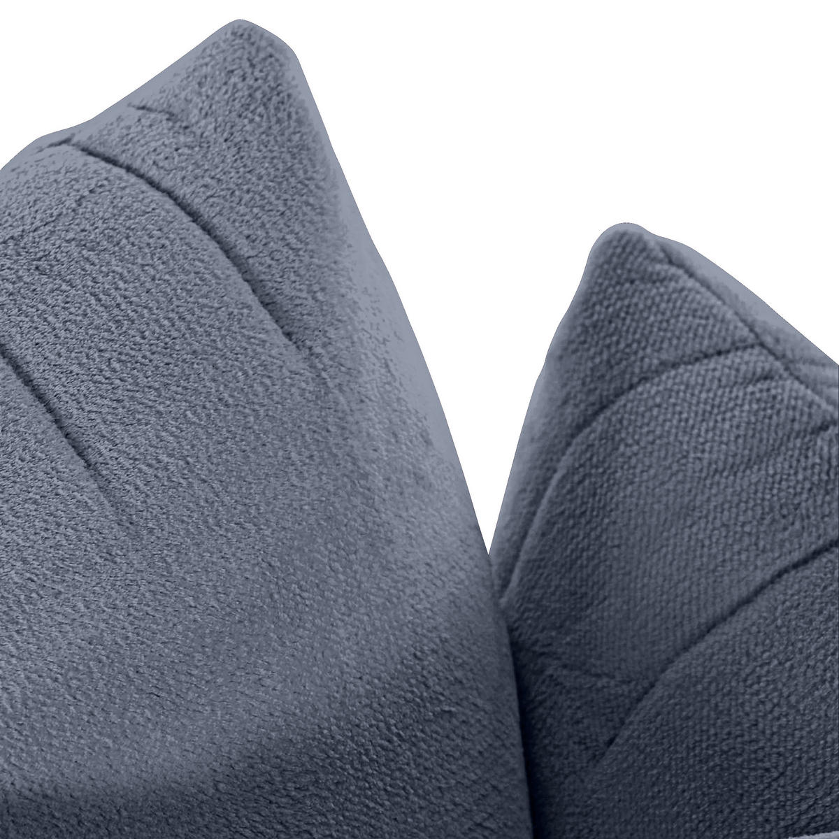 BIG SOFFA i plysch blågrå  - blågrå/svart, Klassisk, textil/plast (240/78/107cm) - MID.YOU