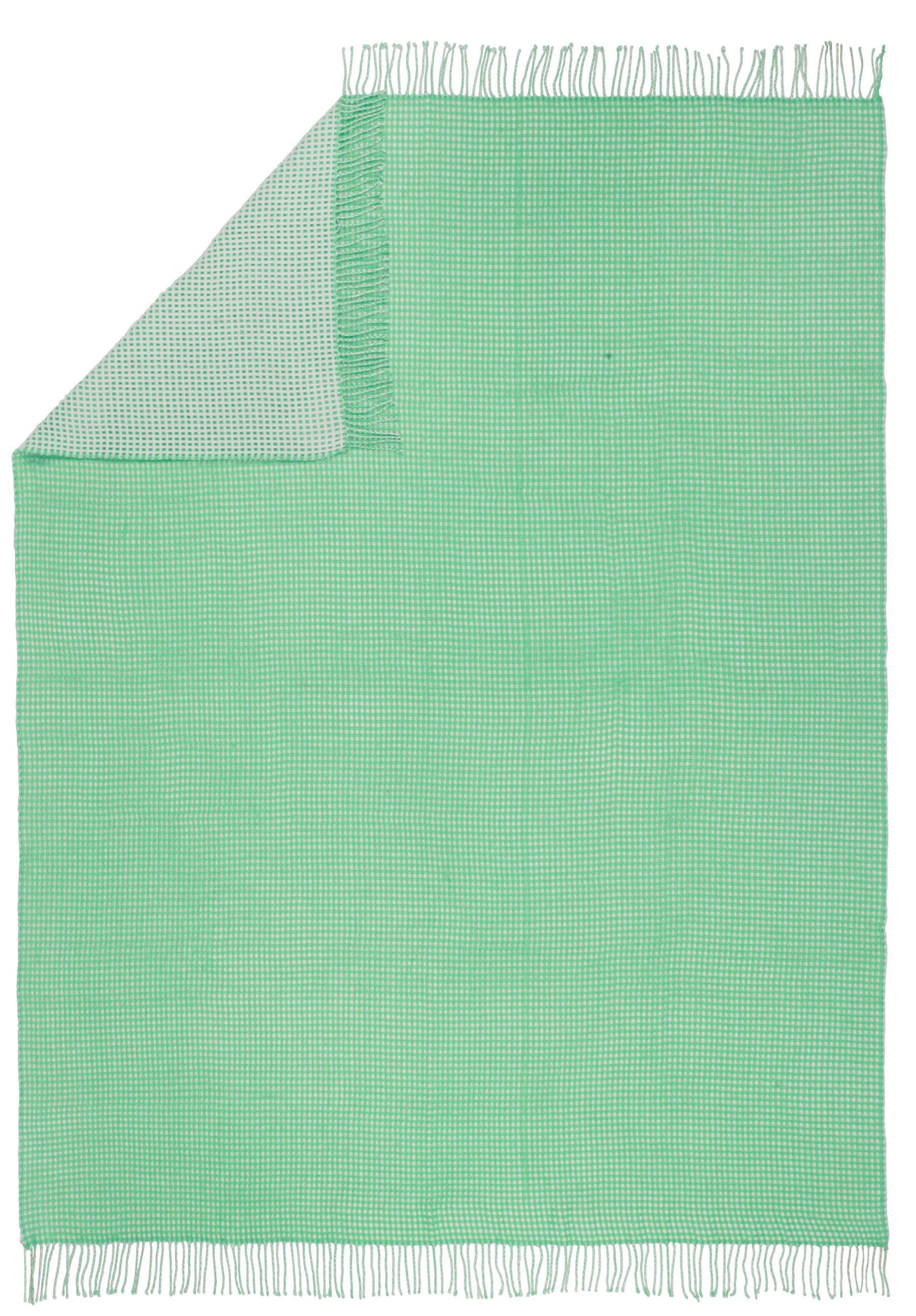 PLÉD 150/200 cm  - fehér/zöld, Konventionell, textil (150/200cm) - Novel