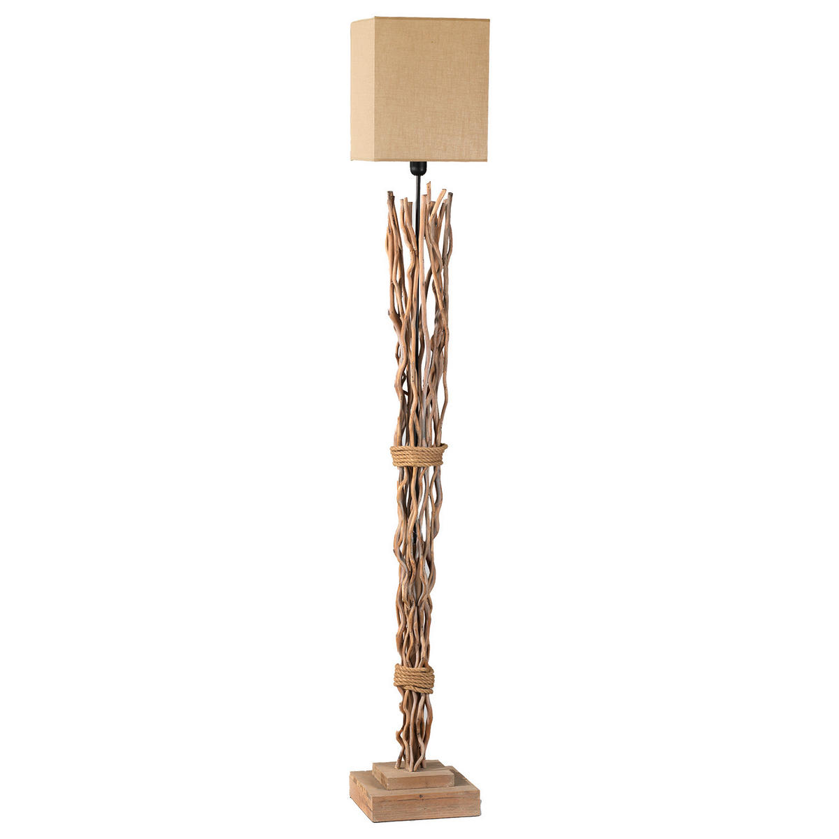 STEHLEUCHTE 35/175 cm    - Hellbraun, Natur, Holz/Textil (35/175cm)