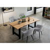 TISCHGRUPPE in Holz, Metall, Textil Naturfarben, Hellgrau  - Hellgrau/Naturfarben, MODERN, Holz/Textil (160/85/76,5cm) - Livetastic
