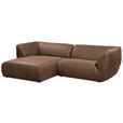 ECKSOFA in Lederlook Cappuccino  - Schwarz/Cappuccino, KONVENTIONELL, Kunststoff/Textil (175/278cm) - Carryhome