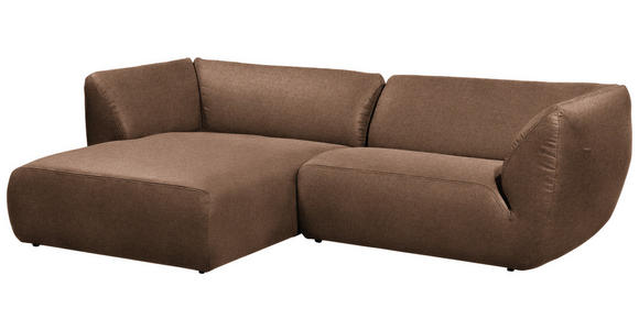 ECKSOFA in Lederlook Cappuccino  - Schwarz/Cappuccino, KONVENTIONELL, Kunststoff/Textil (175/278cm) - Carryhome