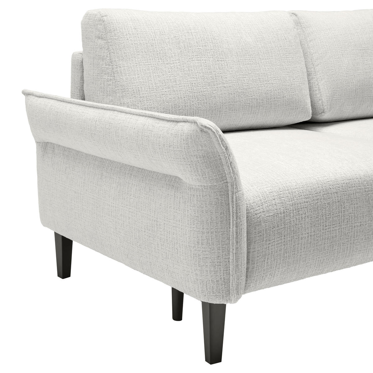 3-SITS SOFFA i vävt tyg ljusgrå  - ljusgrå/svart, Modern, trä/textil (183/85/92cm) - MID.YOU