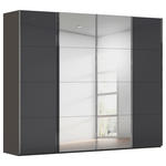 SCHWEBETÜRENSCHRANK 271/235/68 cm 4-türig Graphitfarben, Schwarz  - Chromfarben/Graphitfarben, Design, Glas/Holzwerkstoff (271/235/68cm) - Novel