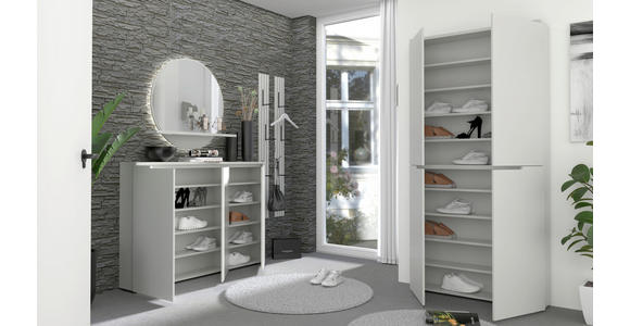 GARDEROBE 3-teilig  in 175/187/22 cm  - Grau, Design, Glas/Holzwerkstoff (175/187/22cm) - Xora