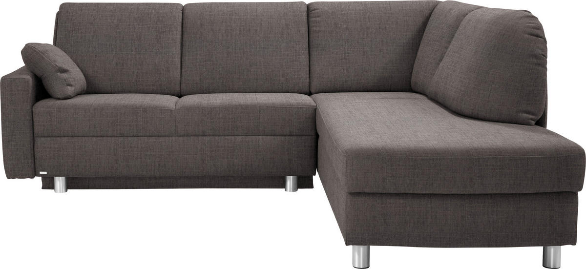 ECKSOFA  in Chenille Grau  227/208 cm  - Alufarben/Grau, KONVENTIONELL, Textil/Metall (227/208cm) - Sedda