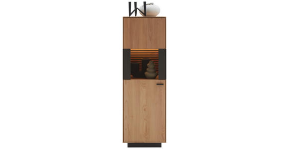 HIGHBOARD 46,9/138,3/37,1 cm  - Erlefarben, Natur, Glas/Holz (46,9/138,3/37,1cm) - Valnatura