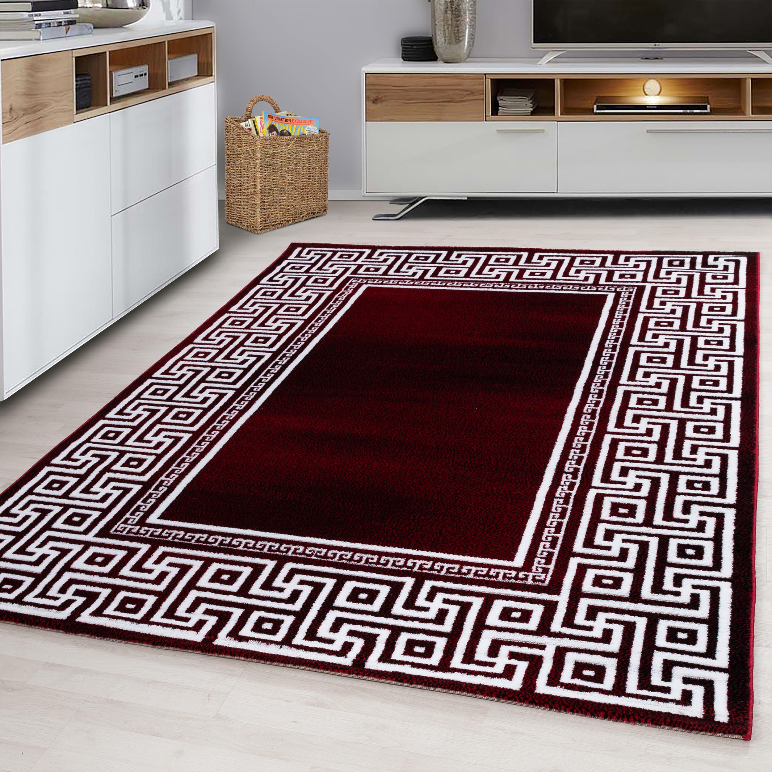 FLATVÄVD MATTA 140/200 cm Parma  - röd, Design, textil (140/200cm) - Novel