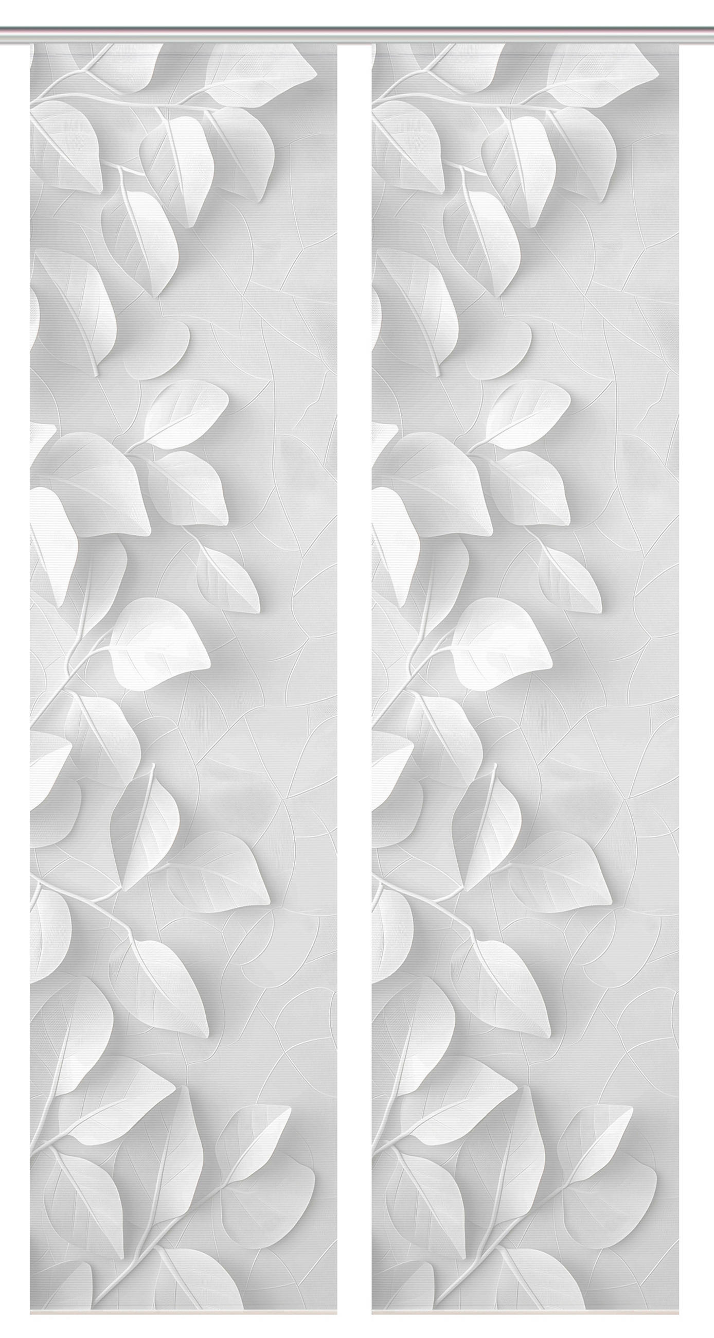 FLÄCHENVORHANG in Grau Hochglanz halbtransparent  - Grau Hochglanz, Design, Textil (60/260cm)