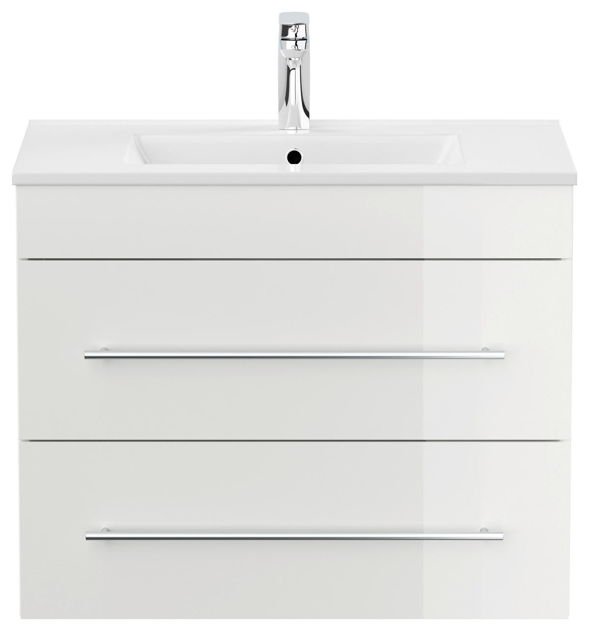 WASCHTISCHKOMBI 75,5 cm  - Weiß Hochglanz/Weiß, Basics, Keramik/Holzwerkstoff (75,5cm) - MID.YOU