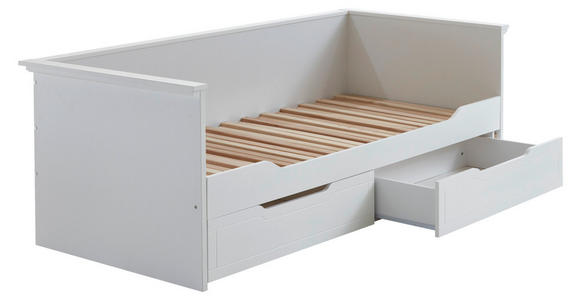 AUSZIEHBETT 90/180/200 cm in Weiß - Weiß, KONVENTIONELL, Holz/Holzwerkstoff (90/180/200cm) - Carryhome