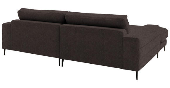 ECKSOFA  in Flachgewebe Braun  177/253 cm  - Schwarz/Braun, Design, Textil/Metall (177/253cm) - Dieter Knoll