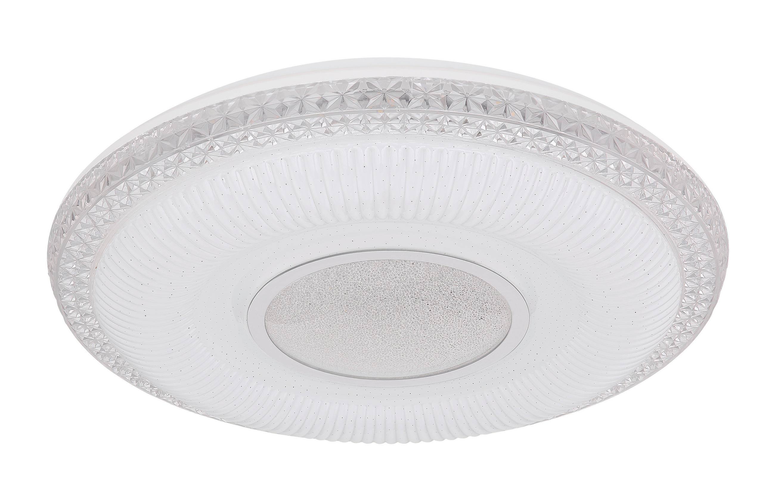 LED-DECKENLEUCHTE 50/9 cm   - Chromfarben/Opal, KONVENTIONELL, Kunststoff/Metall (50/9cm) - Globo