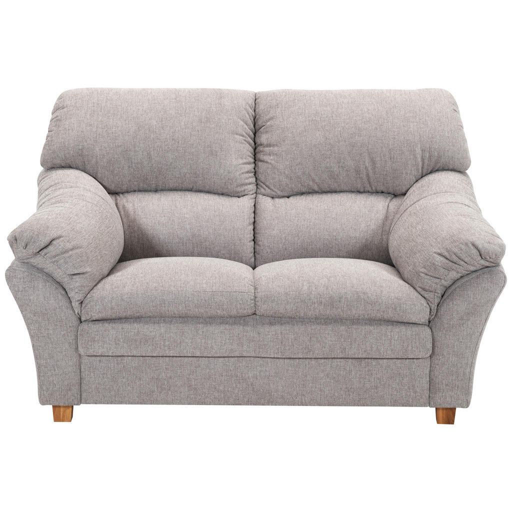 Thumbnail - Livetastic 2-Sitzer-Sofa, Hellgrau, Textil, Eiche, teilmassiv, Uni, 158x100x92 cm, Made in EU, Rücken echt, Wohnzimmer, ...