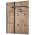 GARDEROBENPANEEL  in 75/115/29 cm  - Eichefarben, Design, Holz/Metall (75/115/29cm) - Johann Jakob