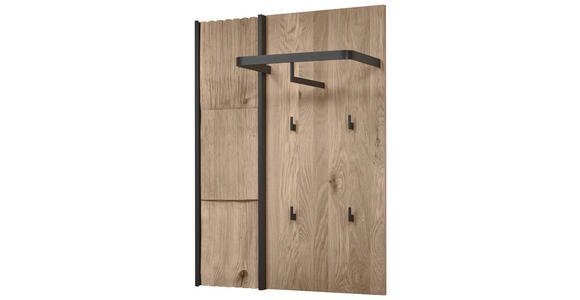 GARDEROBENPANEEL  in 75/115/29 cm  - Eichefarben, Design, Holz/Metall (75/115/29cm) - Johann Jakob