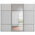 SCHWEBETÜRENSCHRANK 301/223/68 cm 3-türig Grau  - Schwarz/Grau, KONVENTIONELL, Glas/Holzwerkstoff (301/223/68cm) - Novel