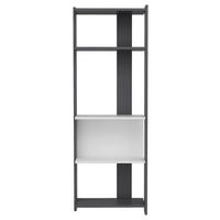 REGAL  58,6/165/26,8 cm Schwarz, Weiß  - Schwarz/Weiß, Design, Holzwerkstoff (58,6/165/26,8cm) - MID.YOU