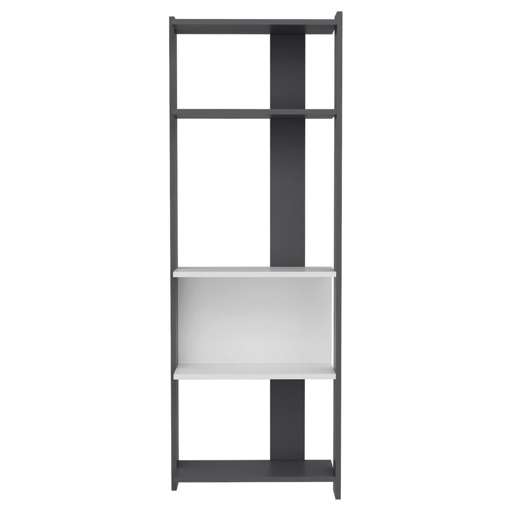 Regal Abis 165 cm Schwarz, Weiß