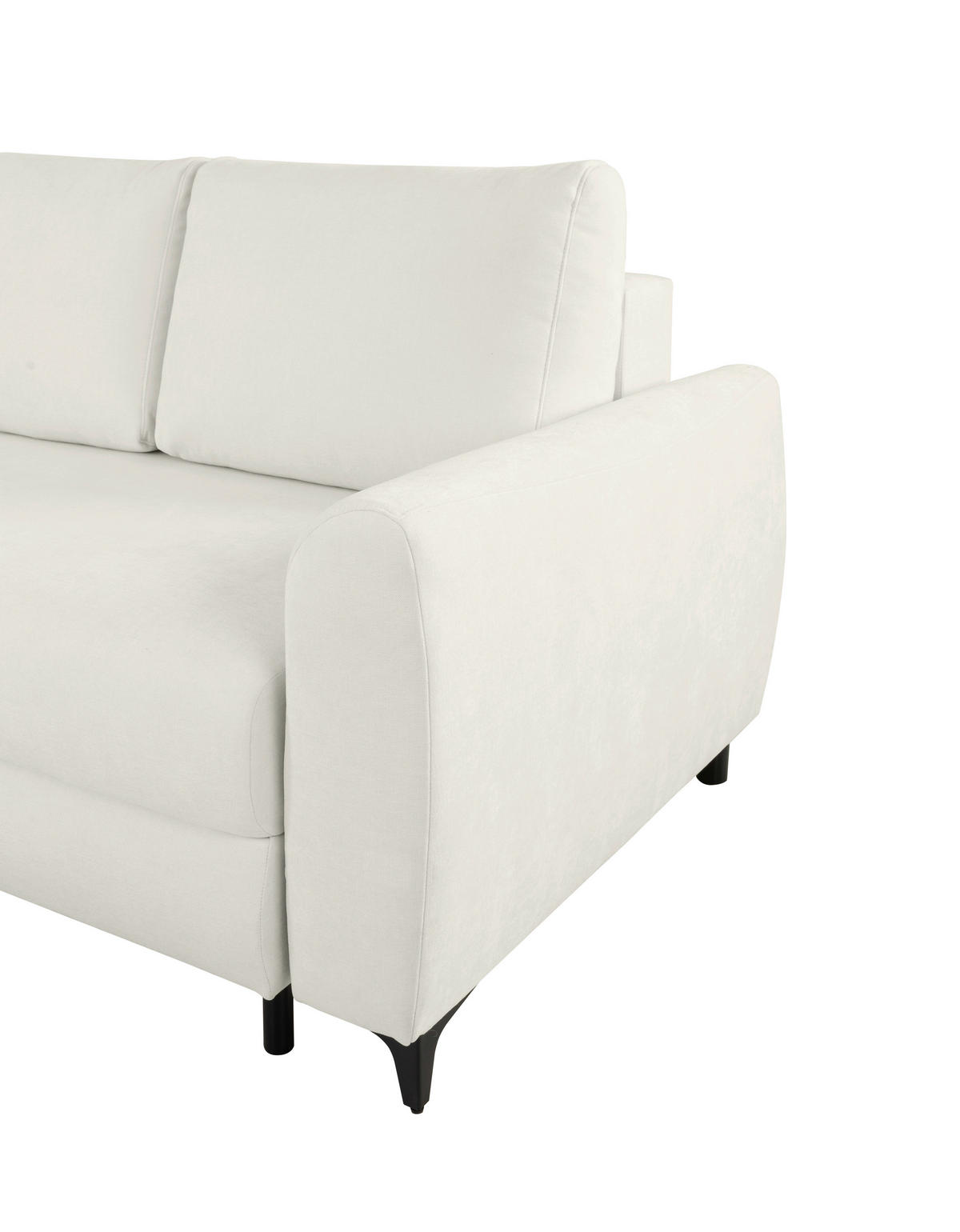 ECKSOFA Moli Hellgrau  - Hellgrau/Schwarz, Design, Textil/Metall (236/148cm) - MID.YOU