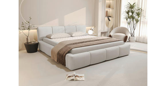 POLSTERBETT 120/200 cm,  in Naturfarben, Lattenrost, Bettkasten,  - Schwarz/Naturfarben, Design, Holz/Textil (120/200cm) - Xora