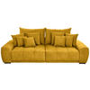 BIGSOFA Flachgewebe Gelb  - Gelb/Schwarz, KONVENTIONELL, Holz/Textil (280/67/120cm) - Carryhome
